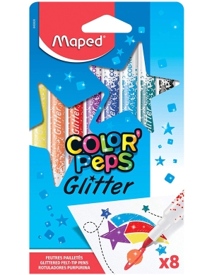Color'Peps Glitter Felt Pens 8pk